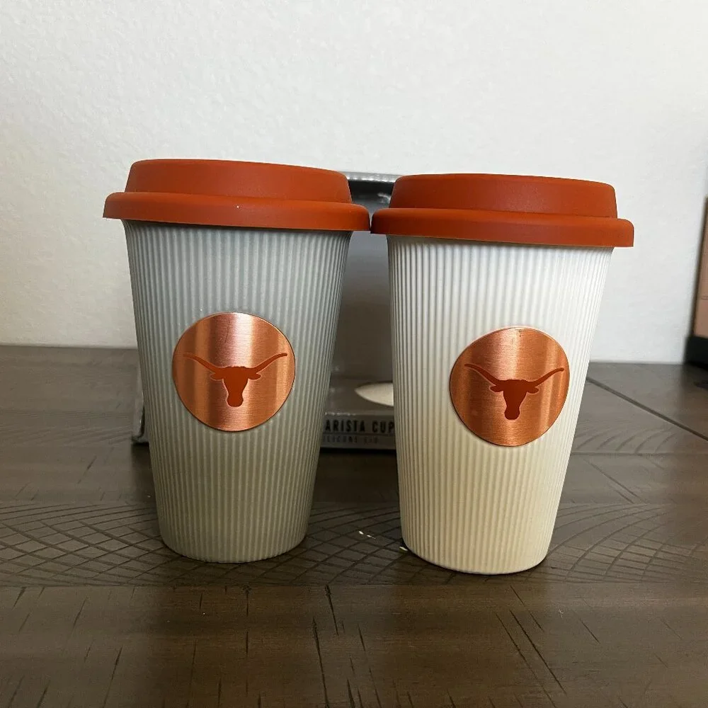 NEW Texas Longhorns‎ Cups, set of two. NIB